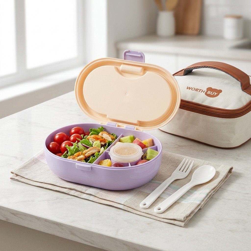 Meal Prep Or Prep Meal - Plastic Divided Bento Box Students Kids