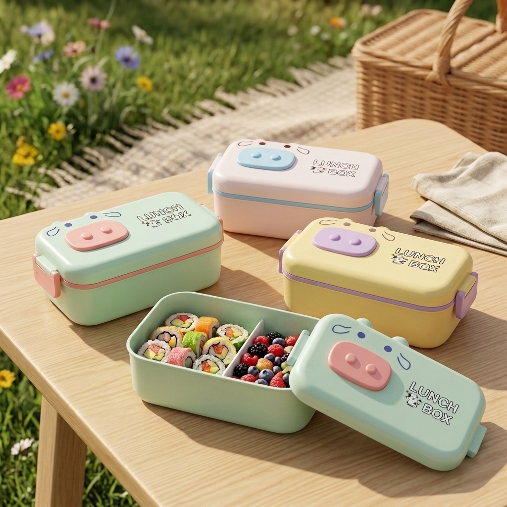Cute Kids Bento Box Microwavab - Meal Prep Or Prep Meal recension och pris