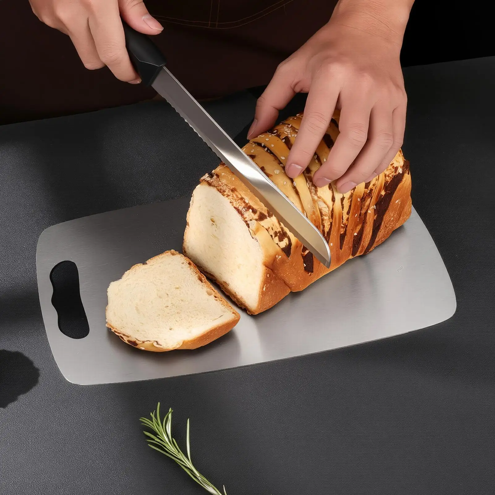 Stainless Steel Chopping Board - Meal Prep With Chicken recension och pris
