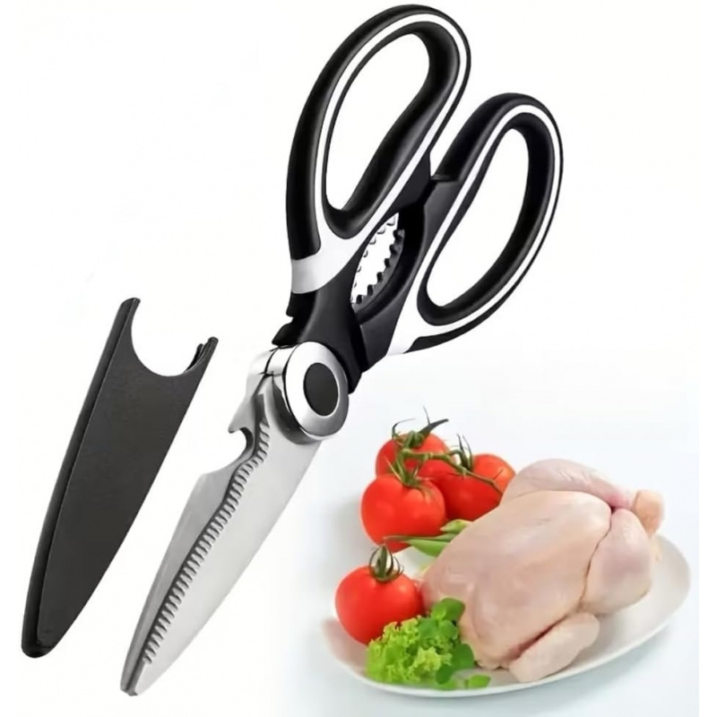 Stainless Steel Kitchen Shears - Meal Prep With Chicken recension och pris