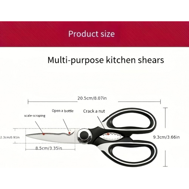 Stainless Steel Kitchen Shears - Meal Prep With Chicken recension och pris
