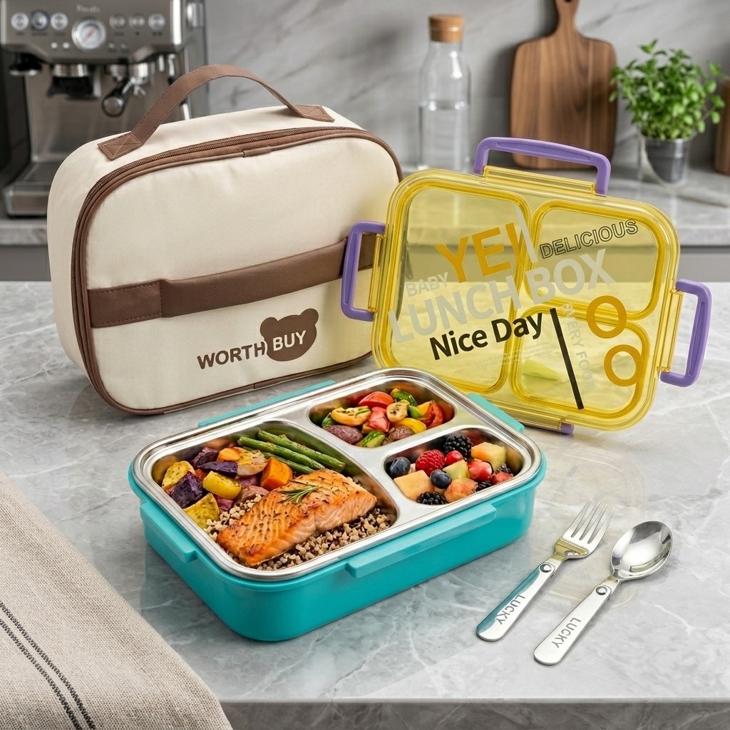 Microwavable 304 Stainless Ste - Meal Prep Or Prep Meal recension och pris