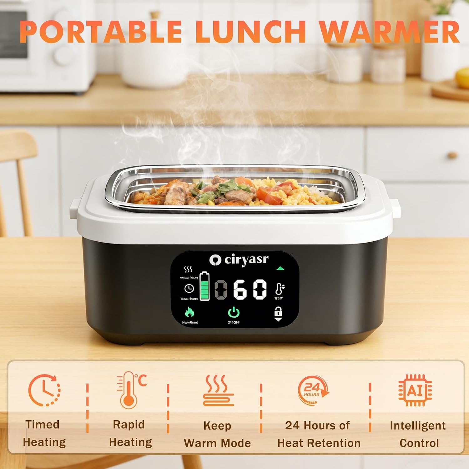 Powerful Electric Lunch Box, 1 - Meal Prep Bag recension och pris