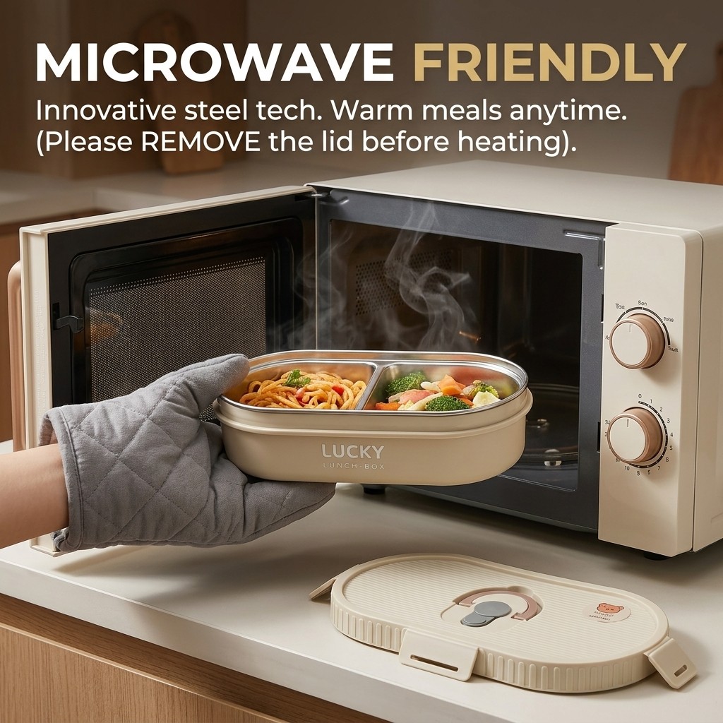Microwavable 304 Stainless Ste - Meal Prep Or Prep Meal recension och pris