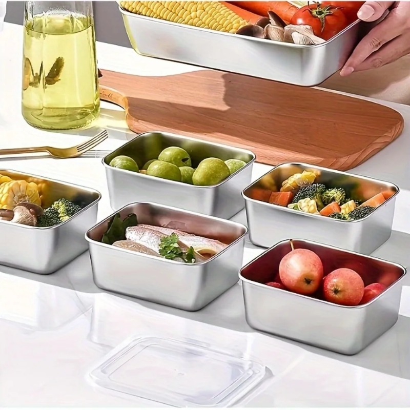 5pc Stainless Steel Food Stora - Meal Prep For Office recension och pris