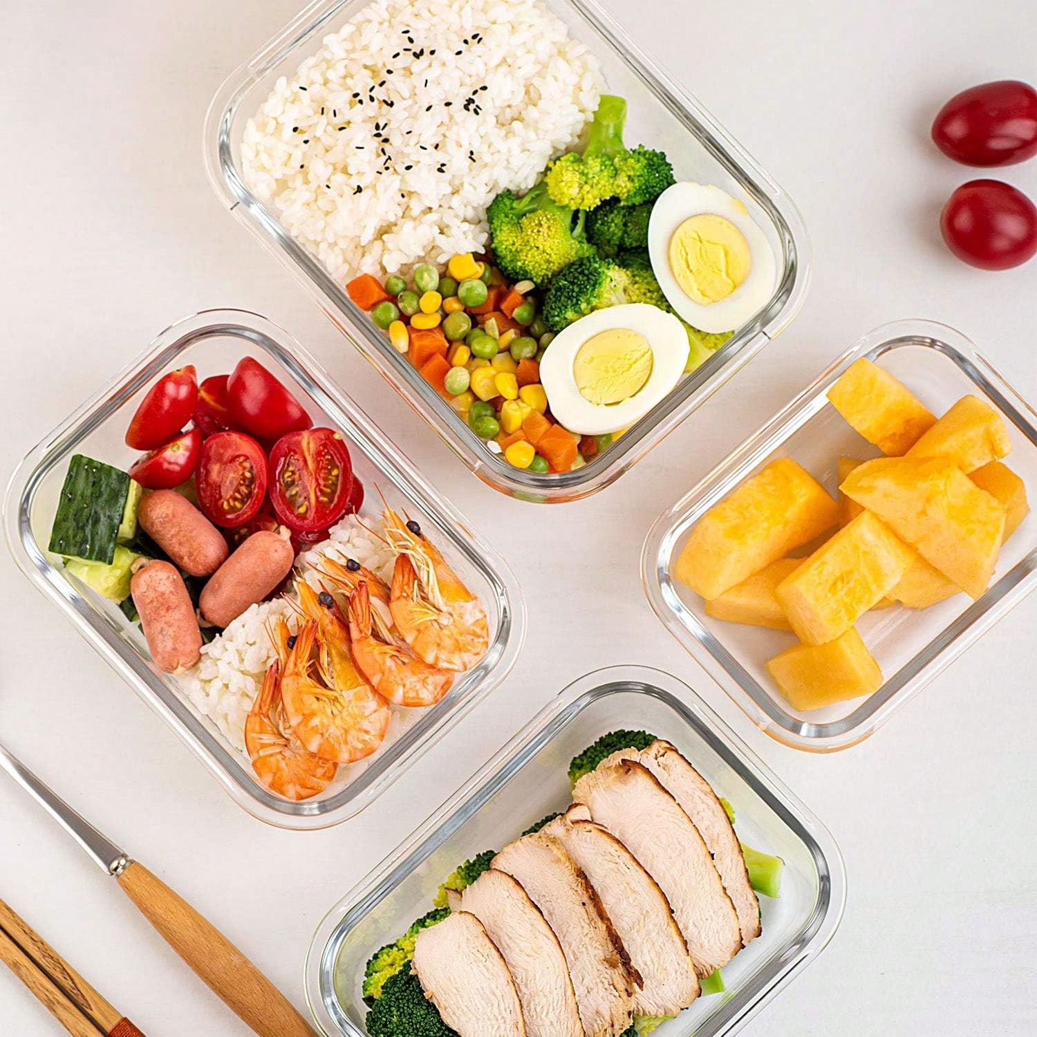 10 Pack Glass Meal Prep Contai - Meal Prep For Office recension och pris